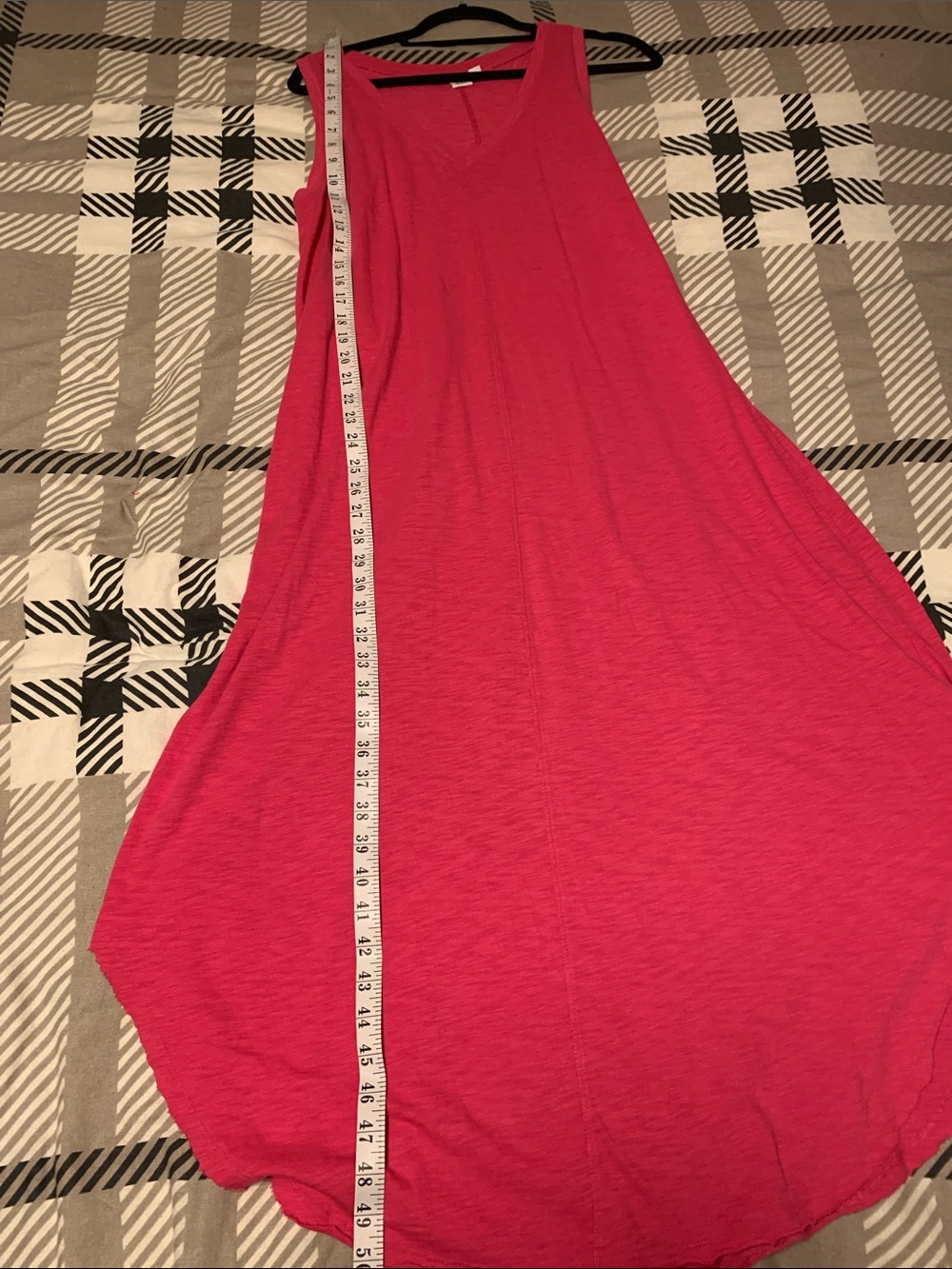 Gap Women's Solid Pink V-Neck Sleeveless Stretch High-Low Casual Shift Dress L - Picture 8 of 8